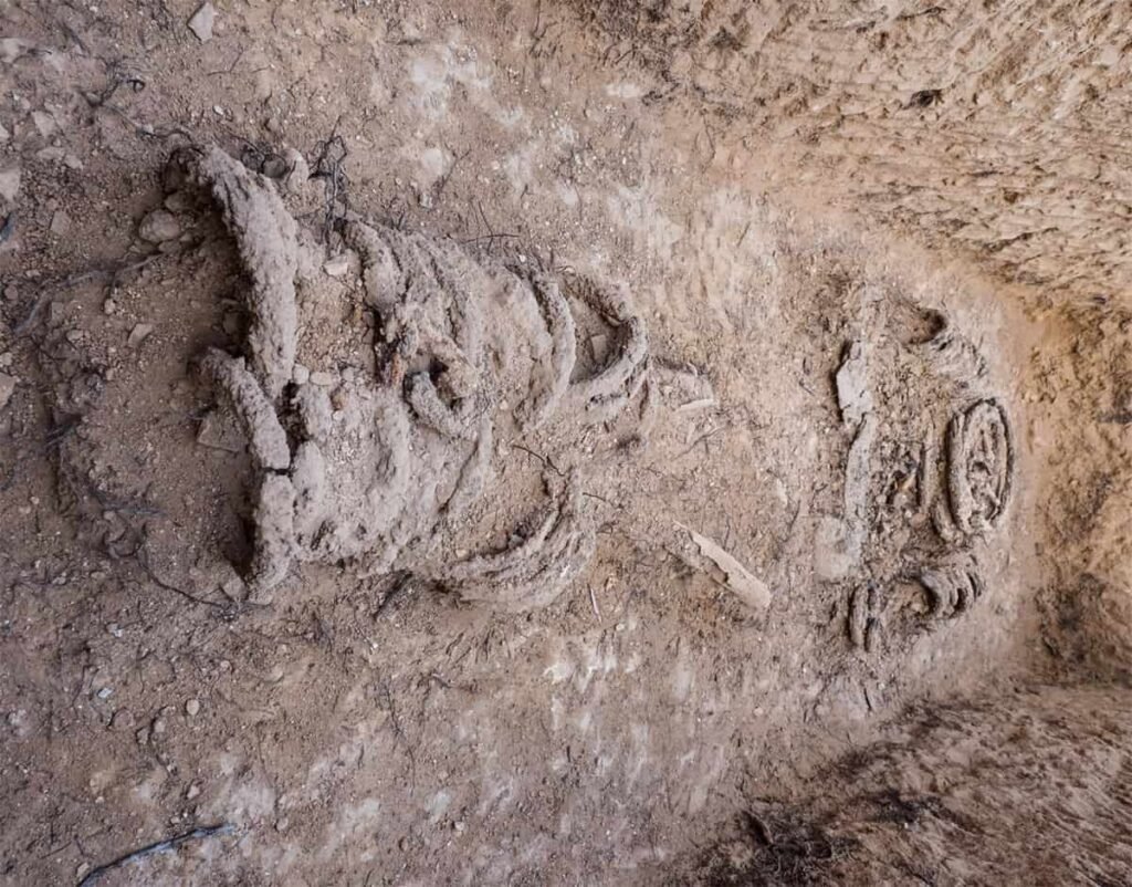 esqueleto-correntes-1024x802 Mulher de 1.500 Anos Acorrentada é Descoberta em Jerusalém: Uma História Fascinante de Fé!